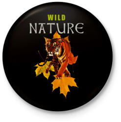 printfashion WILD NATURE TIGER - Kitűző, hűtőmágnes - Fekete (5532161)