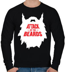 printfashion szakáll-attack fehér - Férfi pulóver - Fekete (4152551)
