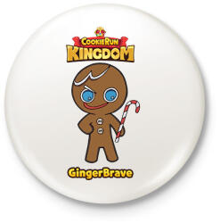 printfashion Cookie Run Kingdom - GingerBrave - Kitűző, hűtőmágnes - Fehér (5697412)