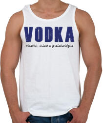 printfashion Vodka olcsóbb, mint a pszichológus - Férfi atléta - Fehér (16355155)