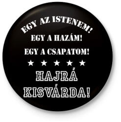 printfashion Kisvárda - Kitűző, hűtőmágnes - Fekete (3103739)