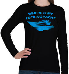 printfashion Yacht - Női hosszú ujjú póló - Fekete (14146521)