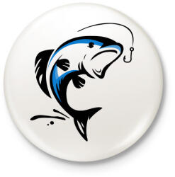 printfashion hal - Kitűző, hűtőmágnes - Fehér (5036611)