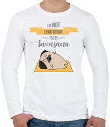 printfashion Savasana - kutya - Férfi hosszú ujjú póló - Fehér (14488806)