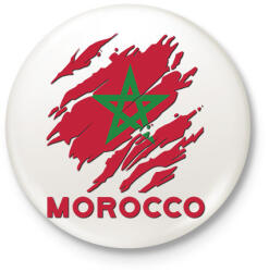 printfashion Morocco Marokkó - Kitűző, hűtőmágnes - Fehér (11120244)