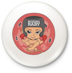 printfashion Bokszoló baba - Kitűző, hűtőmágnes - Fehér (11738949)