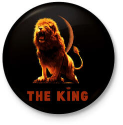 printfashion THE KING - Kitűző, hűtőmágnes - Fekete (7238071)