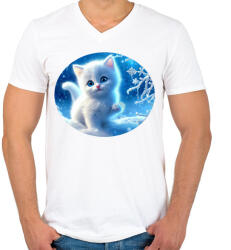 printfashion Hócica - Férfi V-nyakú póló - Fehér (14777130)
