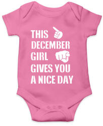 printfashion Ez a decemberi csaj szép napot kíván neked - Baba Body - Rózsaszín (1385491)