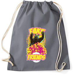 printfashion Hamis barát - Sportzsák, Tornazsák - Grafitszürke (112371)