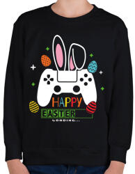 printfashion Húsvéti konzol - Gyerek pulóver - Fekete (13084533)