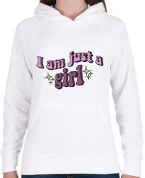 printfashion I am just a girl - Női kapucnis pulóver - Fehér (16642042)