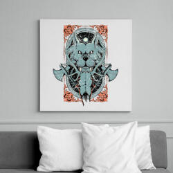 printfashion Barbár kutya - Vászonkép - Fehér (6619974)