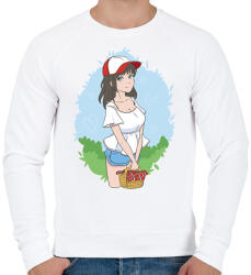 printfashion Animés csaj - Férfi pulóver - Fehér (11763795)