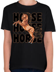 printfashion horse - Gyerek póló - Fekete (8956176)