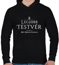 printfashion got-legjobb-testver-white - Férfi kapucnis pulóver - Fekete (1033252)