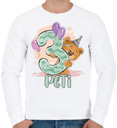 printfashion Macis szülinap - Névvel, számmal - Férfi pulóver - Fehér (7944698)