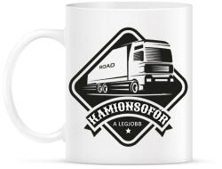 printfashion Kamionsofőr - A legjobb - Bögre - Fehér (6548053)