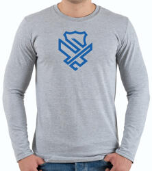 printfashion Police badge - Férfi hosszú ujjú póló - Sport szürke (854171)