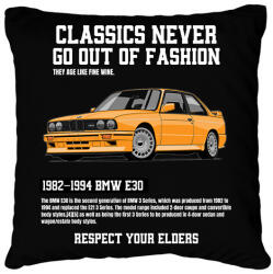 printfashion Bmw E30 - Párnahuzat, Díszpárnahuzat - Fekete (14789266)
