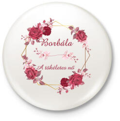 printfashion Borbála - Kitűző, hűtőmágnes - Fehér (3089926)
