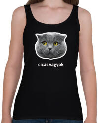 printfashion cicás vagyok - Női atléta - Fekete (10146820)
