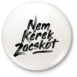 printfashion nem-kerek-zacskot-paint-black - Kitűző, hűtőmágnes - Fehér (3078272)