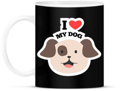 printfashion I love dags - Bögre - Fekete (2536311)