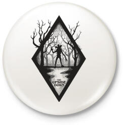 printfashion The Upside Down - Kitűző, hűtőmágnes - Fehér (3730880)