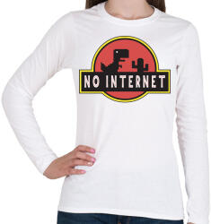 printfashion No internet - Női hosszú ujjú póló - Fehér (3997329)