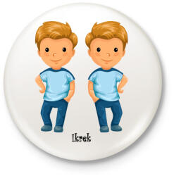 printfashion Ikrek - Kitűző, hűtőmágnes - Fehér (3089720)