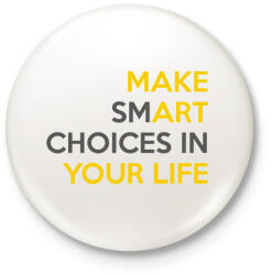 printfashion MAKE smART - Kitűző, hűtőmágnes - Fehér (3075137)