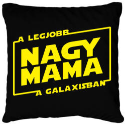 printfashion A legjobb nagymama a galaxisban - Párnahuzat, Díszpárnahuzat - Fekete (2725373)
