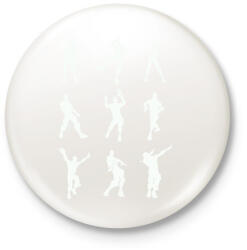 printfashion Fortnite táncok - Kitűző, hűtőmágnes - Fehér (13973682)