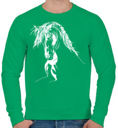 printfashion Ló arc - Férfi pulóver - Zöld (2945023)