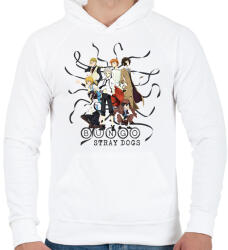 printfashion Bungo Stray Dogs - Férfi kapucnis pulóver - Fehér (16543183)