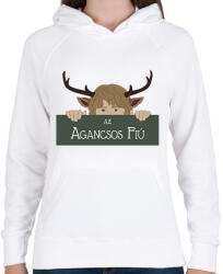 printfashion Az agancsos fiú - Női kapucnis pulóver - Fehér (6573617)