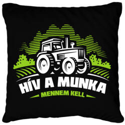 printfashion Hív a munka, mennem kell - Párnahuzat, Díszpárnahuzat - Fekete (3424143)