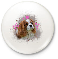 printfashion aranyos kutyus - Kitűző, hűtőmágnes - Fehér (3081210)