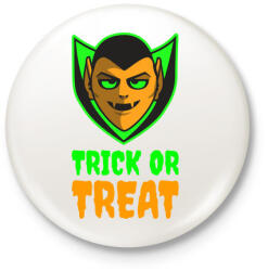 printfashion Trick or Treat - Kitűző, hűtőmágnes - Fehér (3082039)