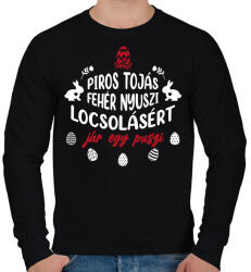 printfashion Jár egy puszi - Férfi pulóver - Fekete (13083406)