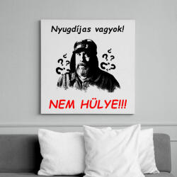 printfashion NYUGDÍJAS VAGYOK - Vászonkép - Fehér (6627555)