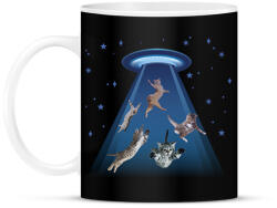 printfashion Elrabolt cicák - Bögre - Fekete (8751003)