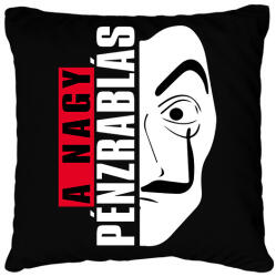 printfashion La Casa de Papel - A nagy pénzrablás - Money Heist - Párnahuzat, Díszpárnahuzat - Fekete (5794414)