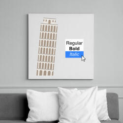 printfashion Pisai ferdetorony - Vászonkép - Fehér (6634609)