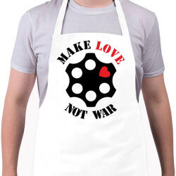 printfashion make love not war - Kötény - Fehér (13177945)
