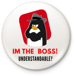 printfashion im the boss - Kitűző, hűtőmágnes - Fehér (3083037)
