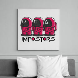 printfashion Squid games vs Among us - impostors - Vászonkép - Fehér (6638662)