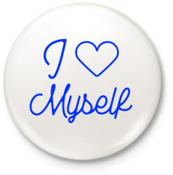printfashion I love myself - Kitűző, hűtőmágnes - Fehér (10648898)
