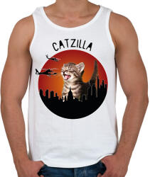 printfashion Catzilla - Férfi atléta - Fehér (7180859)